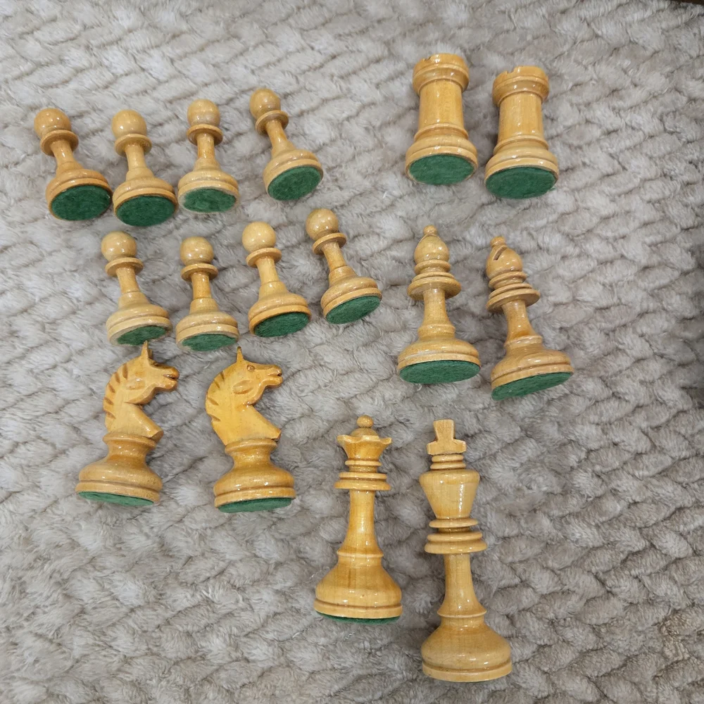 Vintage Wooden Checkers Backgammon Set Folding Board Games Rustic Decor. - Picture 15 of 16